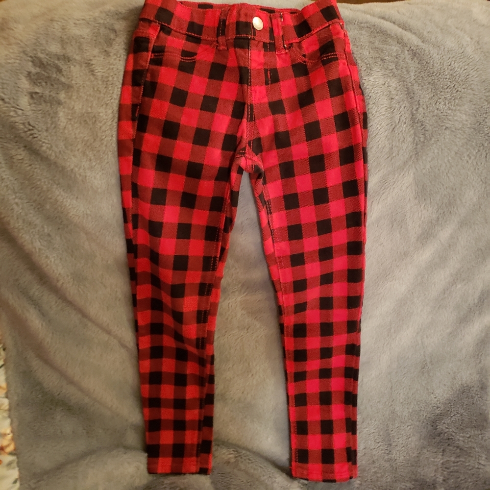 Black and Red Girl Jegging Jeans, Size 6X